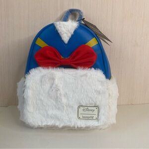 NWT Loungefly Disney Donald Duck Figural Plush Mini Cosplay Backpack